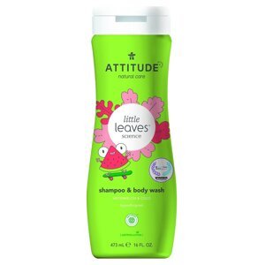 Attitude - Detské telové mydlo a šampón (2 v 1),  Little leaves s vôňou melónu a kokosu, 473 ml