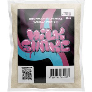 BrainMax Milkshake Protein, 35 g, VZORKA Príchuť: Borůvkový cheesecake BIO srvátka + BIO mliečny proteín, doplnok stravy