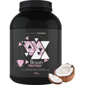 BrainMax Women Beauty Protein, protein pre ženy s kolagénom, keratínom a vitamínmi, 1000 g Príchuť: Bílá čokoláda Natívny srvátkový proteín najvyššej kvality s prémiovým kolagénom Naticol® a ďalšími zložkami, 28 dávok, doplnok stravy