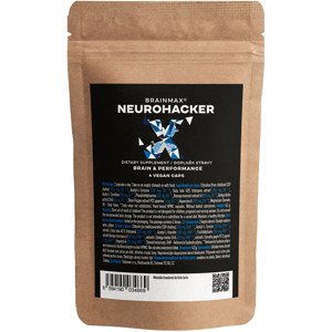 BrainMax NeuroHacker, Dopamine Upgrade! 4 rostlinné kapsle, VZOREK Nootropikum založené na 8 vedecky overených látkach na podporu motivácie, koncentrácie a mentálneho výkonu