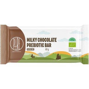 BrainMax Pure Prebiotic Bar, Milky Chocolate, proteínová tyčinka s vlákninou, BIO, 60 g *CZ-BIO-001 certifikát/ tyčinka s vlákninou, lieskovoorieškovým krémom a mliečnou čokoládou