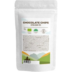 BrainMax Pure Dark Chocolate 70% Chips, čokoládové chipsy z horkej čokolády, BIO, 250 g *CZ-BIO-001 certifikát