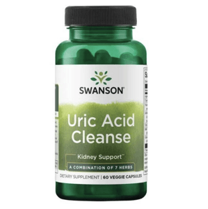 Swanson Uric Acid Cleanse, snížení kyseliny močové, 60 rostlinných kapslí Výživový doplnok