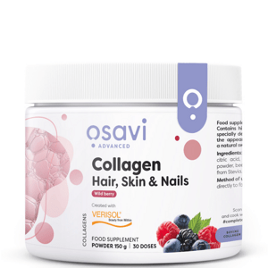 Osavi Collagen Hair, Skin & Nails, Wild berry, kolagen prášek zdravé vlasy, pleť a nehty, lesní plody, 150 g Výživový doplnok