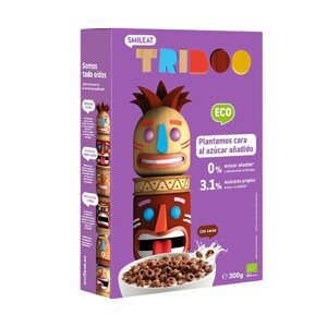 Smileat BIO cereální kakaové kroužky bez přidaného cukru, 300g