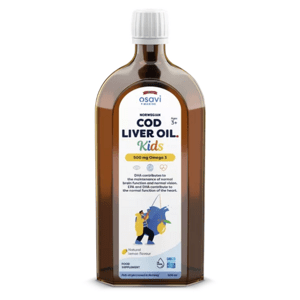 Osavi Norwegian Cod Liver Oil Kids, Omega 3 Norský olej z tresčích jater, pro děti, citrón, 500 mg, 500 ml doplnok stravy