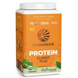 Sunwarrior Classic Plus Organic Protein Unflavoured, protein, neochucený, BIO, 750 g Výživový doplnok