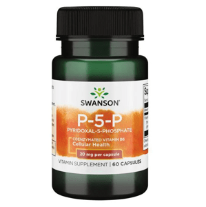 Swanson Vitamin B6 P-5-P, 20 mg, (vitamín B6), 60 kapsúl