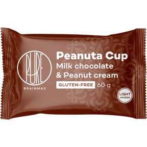 BrainMax Pure Peanuta Cup Light, Čoko košíček s arašidovým krémom, 60 g Košíček s mléčnou čokoládou a burákovým máslem