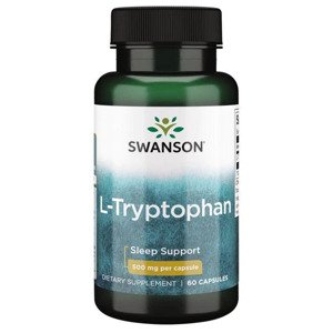 Swanson L-Tryptophan 500mg, Tryptofan, 60 rastlinných kapsúl
